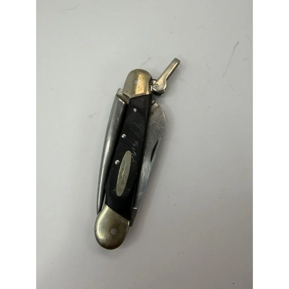 Buck 315 Yachtsman Marlin Spike Knife With Leather Sheath Vintage As Is